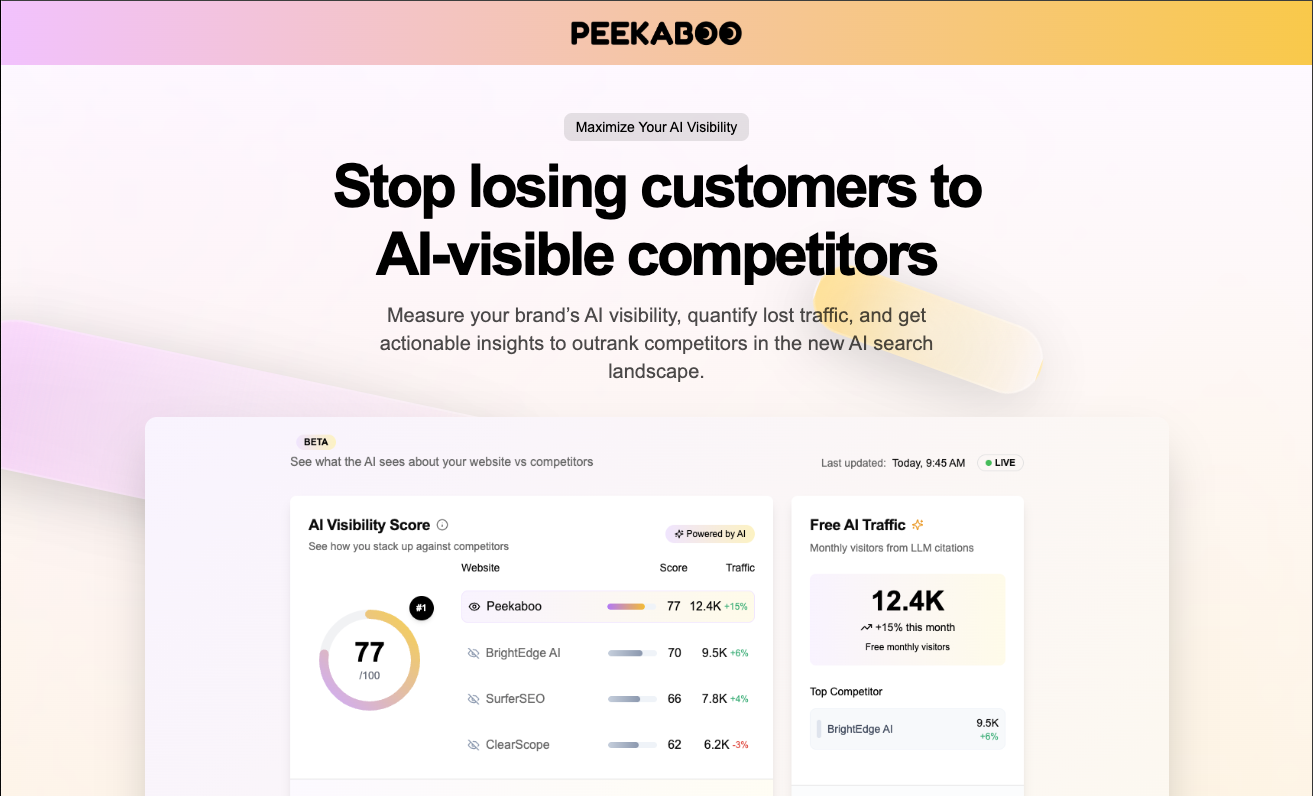 出售我的AI可見性SaaS - 月收入8千美元，營運5個月 - 尋求引薦